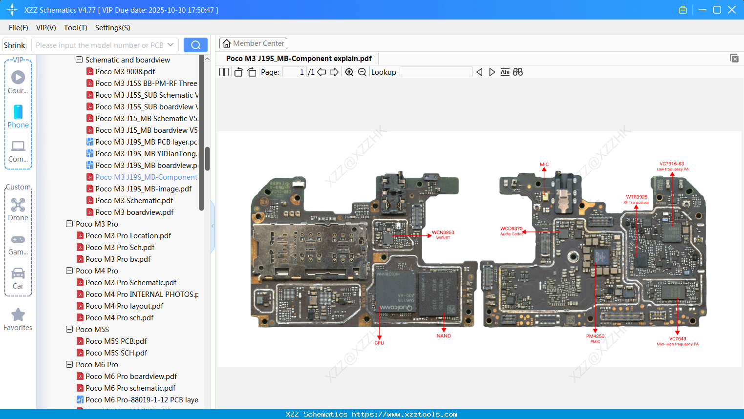 Xiaomi Poco M3 J19S_MB-Component Explain